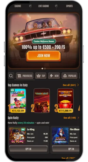Scegliere un casinò con licenza ADM verificando che Wild Toro sia presente nel catalogo slot